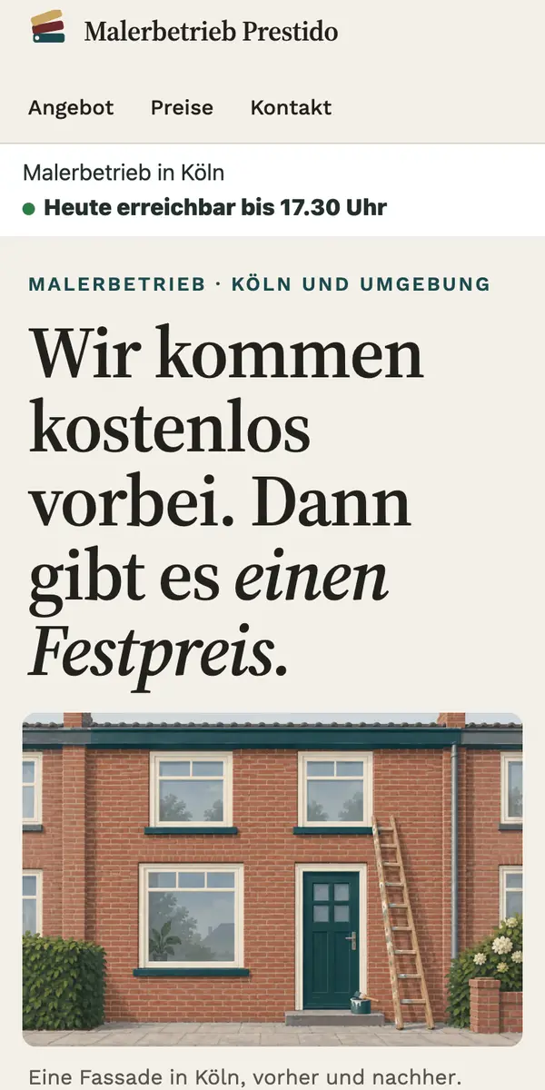 Beispiel-Website: Malerbetrieb Prestido